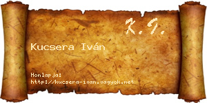 Kucsera Iván névjegykártya