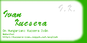 ivan kucsera business card